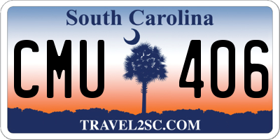 SC license plate CMU406