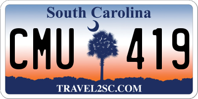 SC license plate CMU419