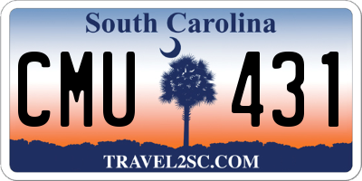 SC license plate CMU431