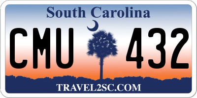 SC license plate CMU432