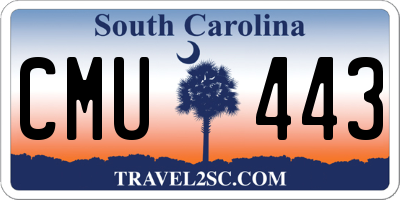 SC license plate CMU443