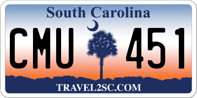 SC license plate CMU451