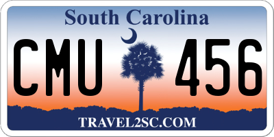 SC license plate CMU456