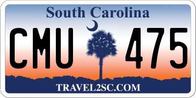 SC license plate CMU475