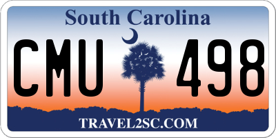 SC license plate CMU498