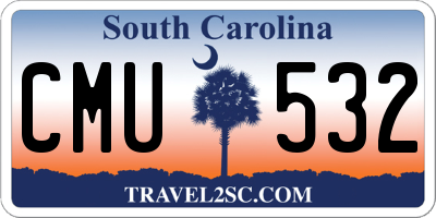 SC license plate CMU532
