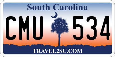 SC license plate CMU534