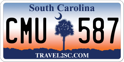 SC license plate CMU587
