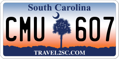 SC license plate CMU607