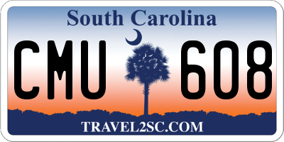 SC license plate CMU608