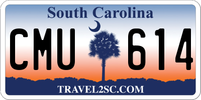 SC license plate CMU614