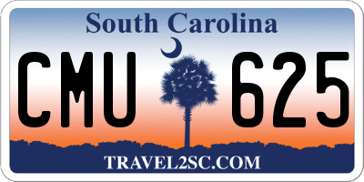 SC license plate CMU625