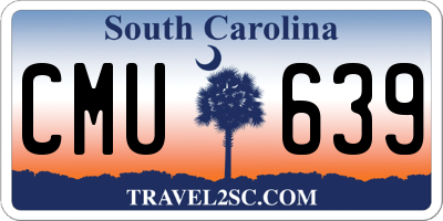 SC license plate CMU639