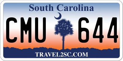 SC license plate CMU644