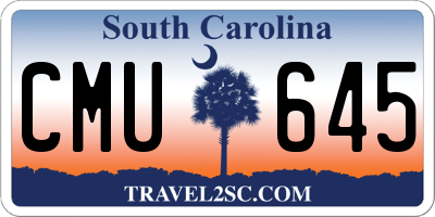 SC license plate CMU645