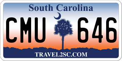 SC license plate CMU646