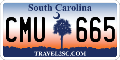 SC license plate CMU665