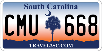 SC license plate CMU668