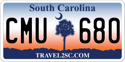 SC license plate CMU680