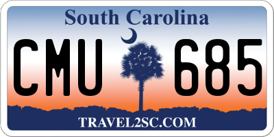 SC license plate CMU685