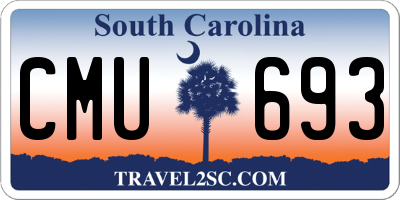 SC license plate CMU693