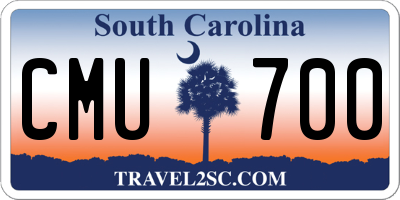 SC license plate CMU700