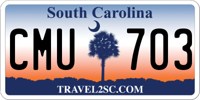 SC license plate CMU703