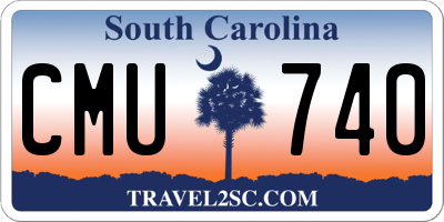 SC license plate CMU740