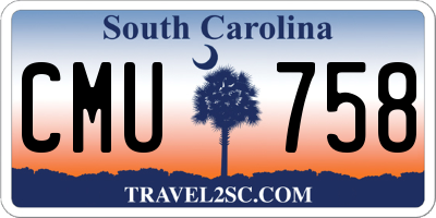 SC license plate CMU758