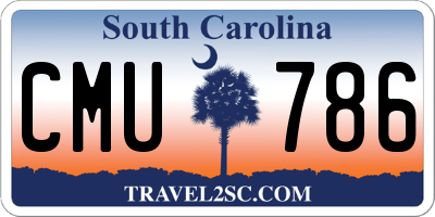 SC license plate CMU786