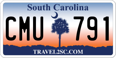 SC license plate CMU791