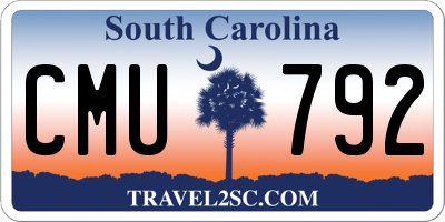 SC license plate CMU792