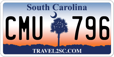 SC license plate CMU796