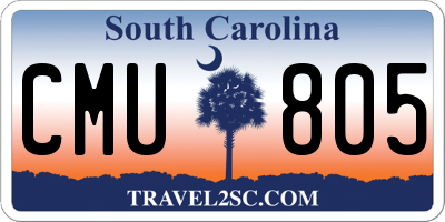 SC license plate CMU805