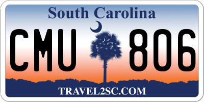 SC license plate CMU806