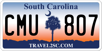 SC license plate CMU807