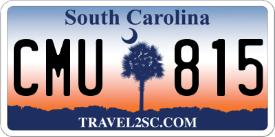 SC license plate CMU815