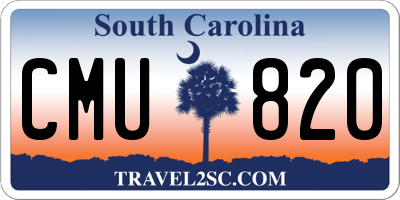SC license plate CMU820