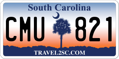 SC license plate CMU821