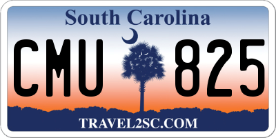 SC license plate CMU825