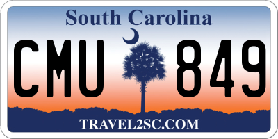 SC license plate CMU849