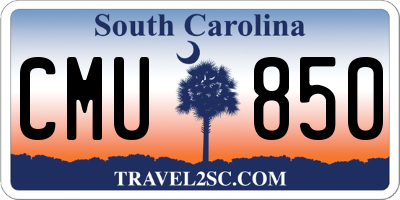 SC license plate CMU850