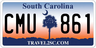SC license plate CMU861