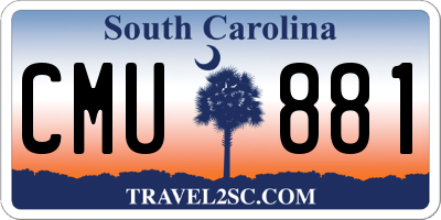SC license plate CMU881