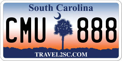 SC license plate CMU888