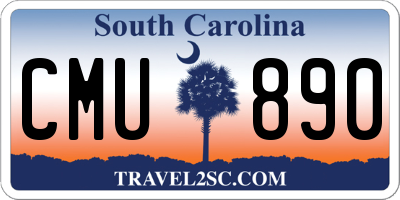 SC license plate CMU890