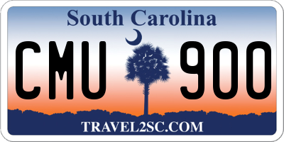 SC license plate CMU900