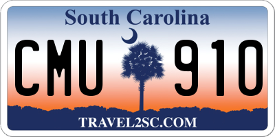 SC license plate CMU910