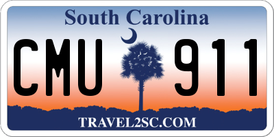 SC license plate CMU911