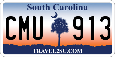 SC license plate CMU913